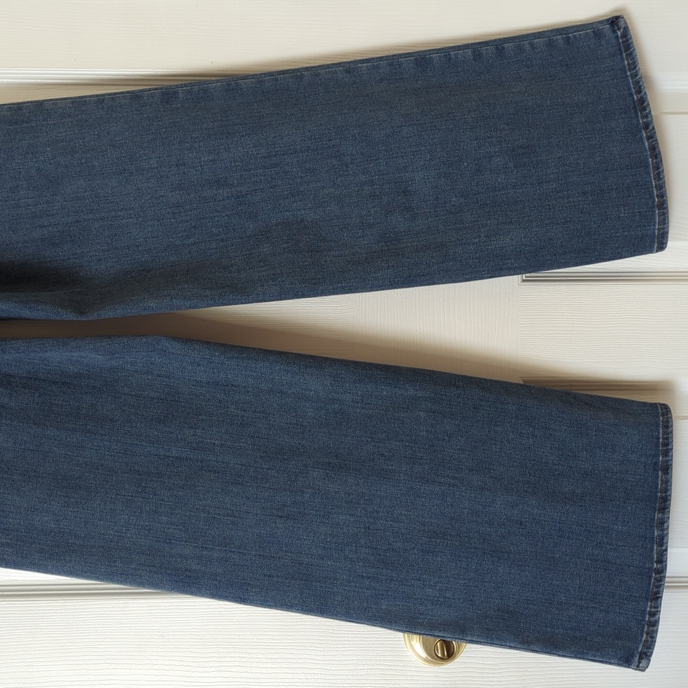 Frame Slim Palazzo Disarm Medium Wash High Waisted Wide Straight Leg Jeans 28 - Picture 6 of 15